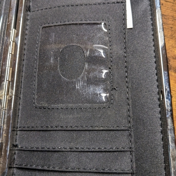 ALLIGATOR SNAP WALLET ~1995 Rhinestone Flower Faux Alligator Skin Wallet - Picture 7 of 10